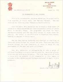 Letter of Appreciation